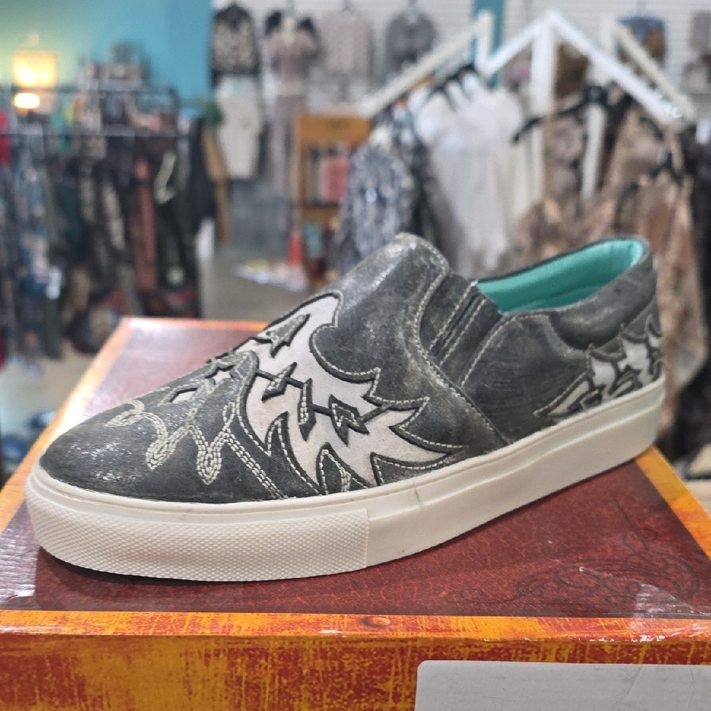 Corral Gray and White Women's Sneakers